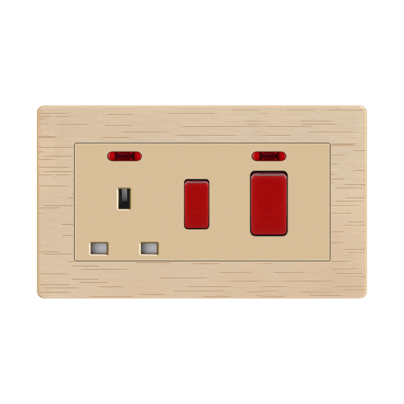 Plastics socket SK-UK Socket Kitchen Switch-Gold